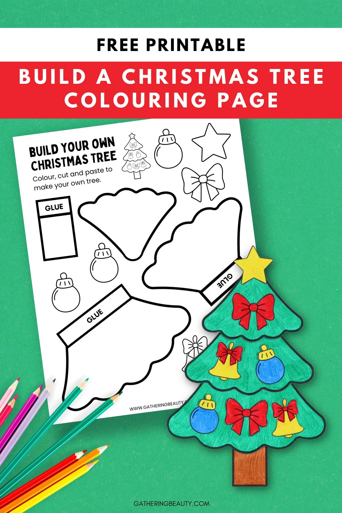 build a christmas tree free printable — gathering beauty